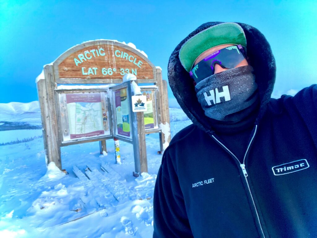 Picture of Andrew Worth at the Arctic Circle