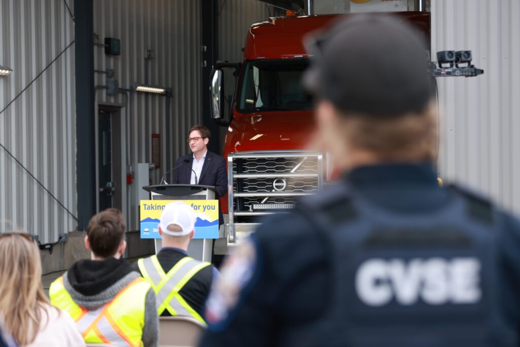 Opening of new truck inspection station