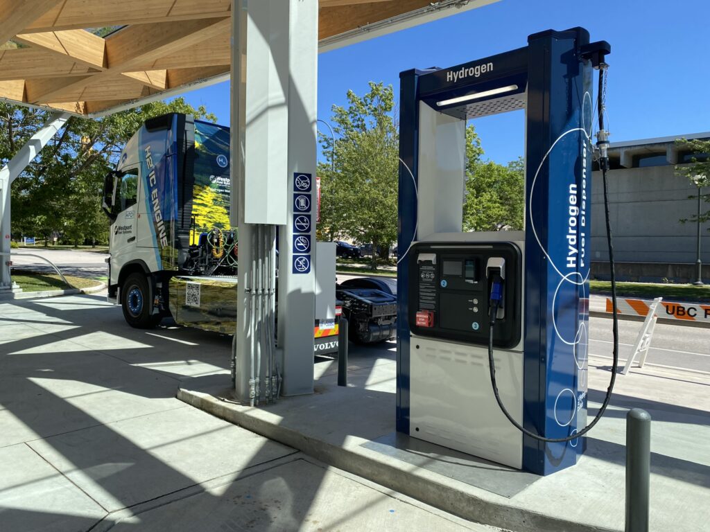 HPDI truck at fueling station