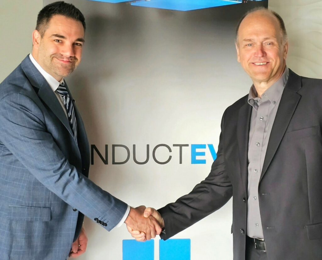 handshake between InductEV and Ramco EV Solutions